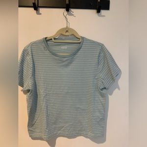 Everlane seafoam green striped T-shirt size medium